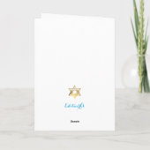 Elegante Mazel Tov, 5" x 7" gevouwen Wenskaart Kaart (Achterkant)
