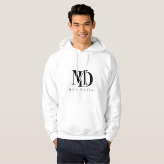Elegante MD-monogram Minimalistische Zwarte Letter Hoodie