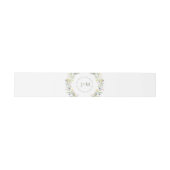 Elegante Meadow Bloem Monogram Trouwbuik Band Uitnodigingen Wikkel (Vlak)