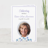 Elegante Meadow bloemen begrafenis gevouwen Programma (Voorkant)