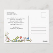 Elegante Meadow Wildflowers Bruiloft Save the Date Briefkaart (Achterkant)