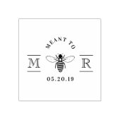 Elegante 'Meant to Bee' honing bruiloft favor Rubberstempel (Afrduk)
