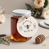 Elegante 'Meant to Bee'-Huwelijksgunst met Honing Rubberstempel