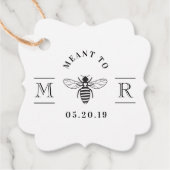 Elegante Meant to Bee Trouwhoning Bedankjes Labels (Voorkant)