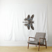 Elegante mechanische libel in Steampunk Splendor Wandkleed (In Situ (horizontaal))