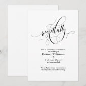 Elegante mededeling van afgeblazen bruiloft met sp kaart (Voorkant / Achterkant)