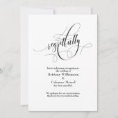 Elegante mededeling van afgeblazen trouwfeest kaart (Voorkant)