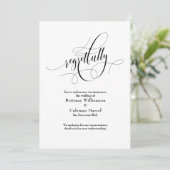 Elegante mededeling van afgezegde bruiloft kaart (Staand voorkant)