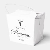 Elegante medische caduceus pensioen partij bedankdoosjes (Achterkant)