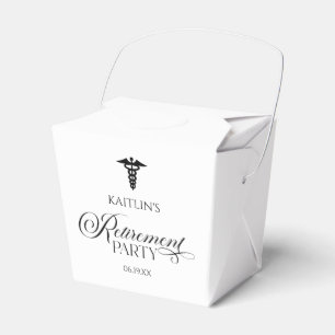 Elegante medische caduceus pensioen partij bedankdoosjes