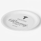 Elegante medische caduceus pensioen partij papieren bordje (Gekanteld)