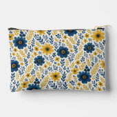 Elegante mediterrane bloem toilettas etui (Achterkant)