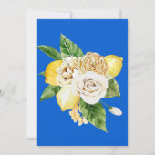 Elegante mediterrane bloemen en citroen Vrijgezell Kaart (Achterkant)