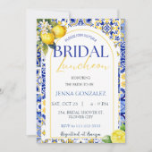 Elegante mediterrane citroen bruids lunch kaart (Voorkant)