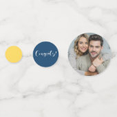 Elegante mediterrane citroen bruiloft confetti (Voorkanten)