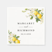 Elegante mediterrane citroen bruiloft servet (Voorkant)