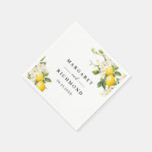 Elegante mediterrane citroen bruiloft servet (Hoek)