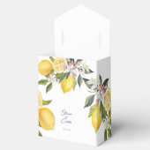 Elegante mediterrane citroenen bestemming bruiloft bedankdoosjes (Geopend)