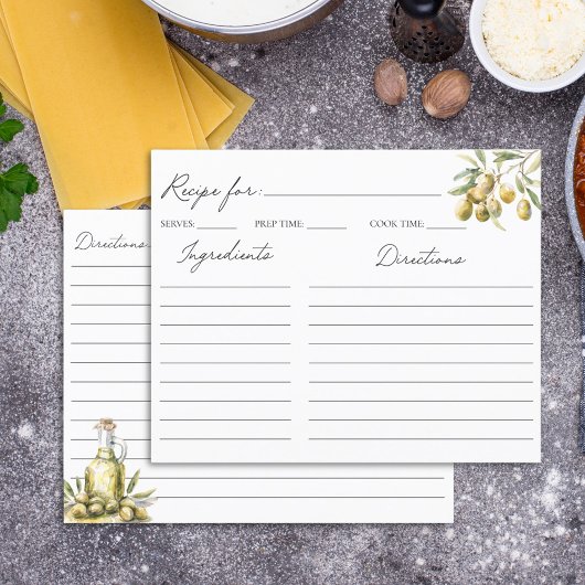 Elegante mediterrane olijf familie Recept Kaart