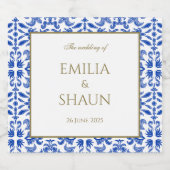 Elegante mediterrane stijl likeurfles etiket (Enkel label)