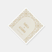 Elegante mediterrane Tegel boogbruiloft Servet (Hoek)