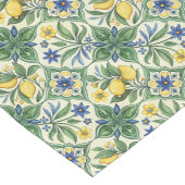 Elegante mediterrane Tegels Gele citroenen Kust Lange Tafelloper (Hoek)