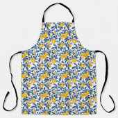 Elegante mediterrene citroen all-over print schort (Voorkant)