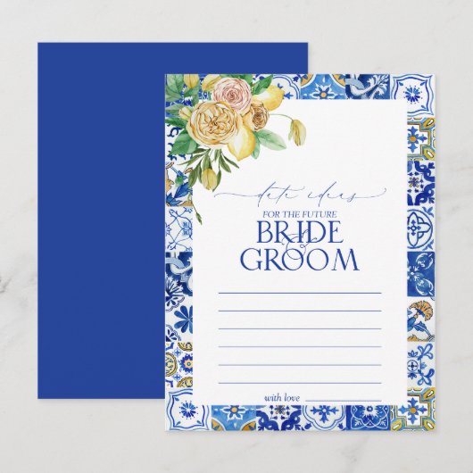 Elegante mediterrene citroen bloemendate-ideeën briefkaart (Voorkant / Achterkant)