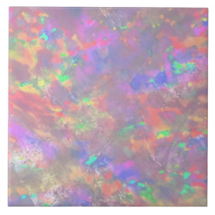 Elegante meerkleurige abstracte opaal paars roze tegeltje