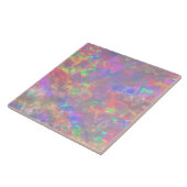 Elegante meerkleurige abstracte opaal paars roze tegeltje (Zijkant)