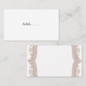 Elegante Mehndi Bruiloft Escort Kaarten Plaatskaartje (Voorkant / Achterkant)