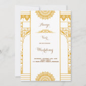 Elegante Mehndi-huwelijksuitnodiging Kaart (Voorkant)