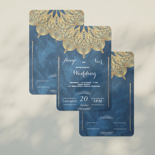 Elegante Mehndi-huwelijksuitnodiging Kaart