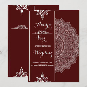 Elegante Mehndi-huwelijksuitnodiging Kaart