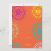 Elegante Mehndi-huwelijksuitnodiging Kaart (Achterkant)