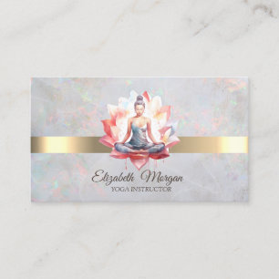 Elegante meisje Lotus Opal Yoga-instructeur Visitekaartje