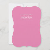 Elegante meisjes bloem eerste communie uitnodiging (Achterkant)