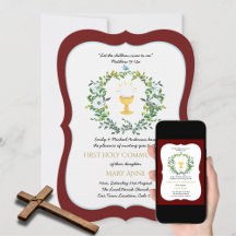 Elegante meisjes bordeauxrode bloemen eerste heili