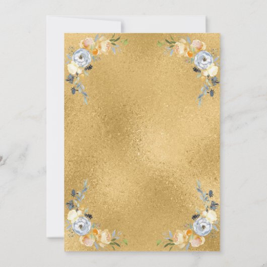 Elegante Meisjes Boter Cream Bloemen Bevestiging Kaart (Achterkant)