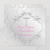 ELEGANTE MEISJES COMMUNIE Uitnodigingen (Voorkant / Achterkant)