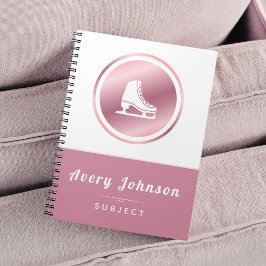 Elegante meisjes ijsthem winter sport roze notitieboek