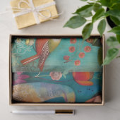 Elegante Meisjes Kleurrijke Bloemen Decoupage Coll Tissuepapier (Geschenk)