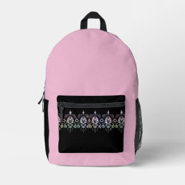 Elegante Meisjes Pink Diamond Sparkle School Bedrukte Rugzak