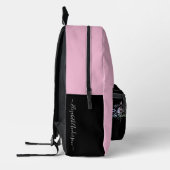 Elegante Meisjes Pink Diamond Sparkle School Bedrukte Rugzak (Links)