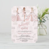 Elegante meisjes Roze Goud Bachelorette-weekend Kaart (Staand voorkant)