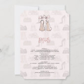 Elegante meisjes Roze Goud Bachelorette-weekend Kaart (Achterkant)