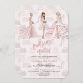 Elegante meisjes Roze Goud Bachelorette-weekend Kaart (Voorkant / Achterkant)