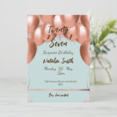 Elegante Meisjesachtige 27 Verjaardagskaart Kaart (Staand voorkant)