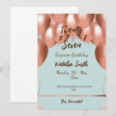 Elegante Meisjesachtige 27 Verjaardagskaart Kaart (Voorkant / Achterkant)