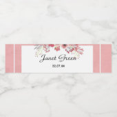 Elegante Meisjesachtige Bruiloft Waterfles Labels Waterfles Etiket (Enkel label)